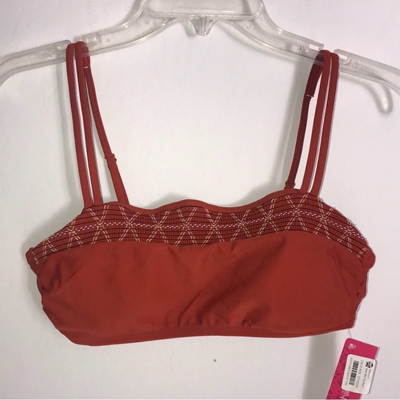 Xhilaration Burnt Orange Bralette Bikini Top Size L NWT - Picture 3 of 14